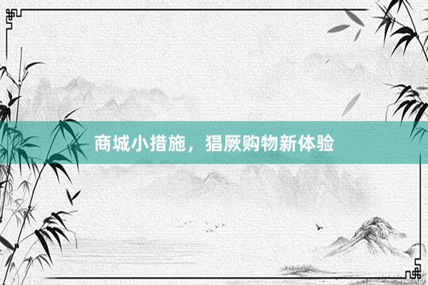 商城小措施，猖厥购物新体验